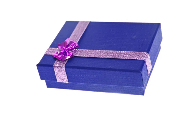 Blue present box — Stock Photo, Image