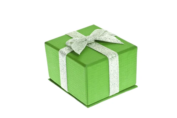 Grüne Geschenkbox — Stockfoto