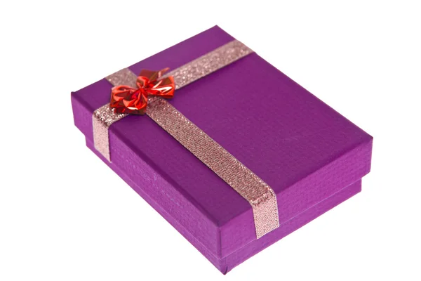 Purple present box — Stock Photo, Image