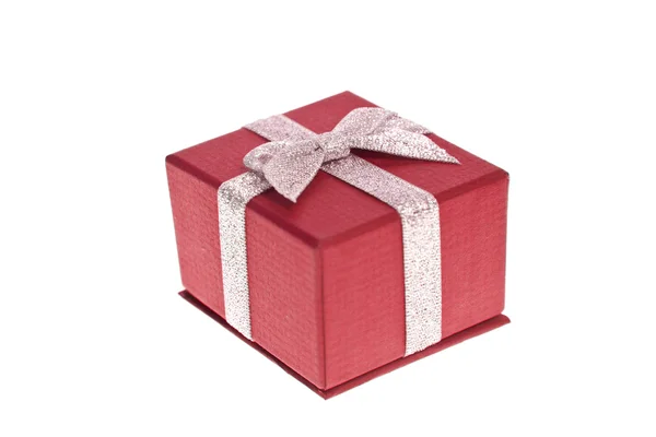 Roter Geschenkkarton — Stockfoto