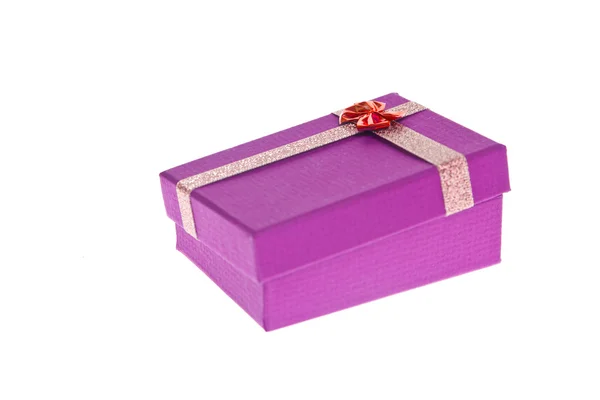 Purple present box — Stock Photo, Image