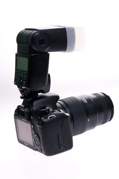 Dslr camera, isolated on white — Stock Photo, Image