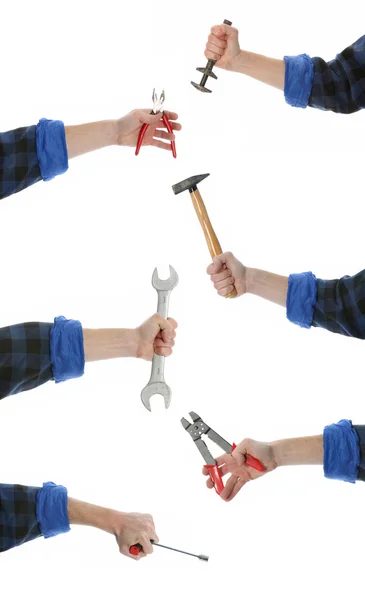 Hand and tool — Stock Photo, Image