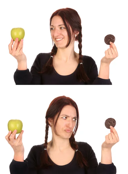 Kiezen tussen chocolade koekjes — Stockfoto