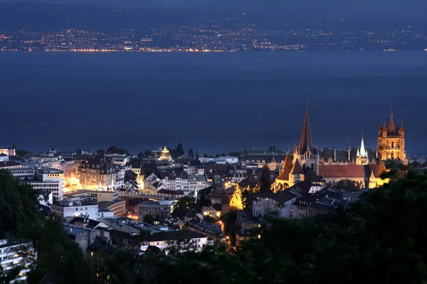 Lausanne, genfersee, schweiz — Stockfoto