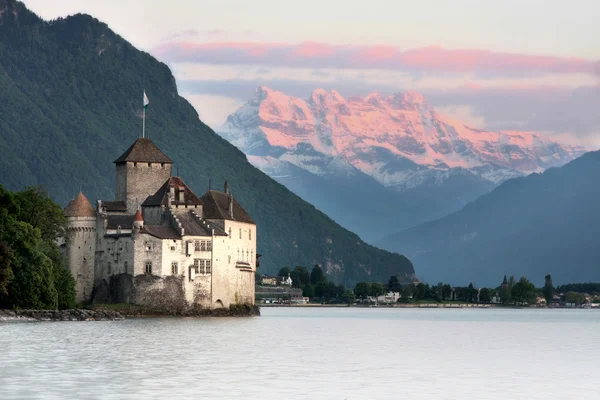 El castillo de Chillon en Montreux (Vaud), Suiza — Foto de Stock