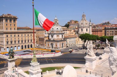 View of panorama Rome, Italy clipart