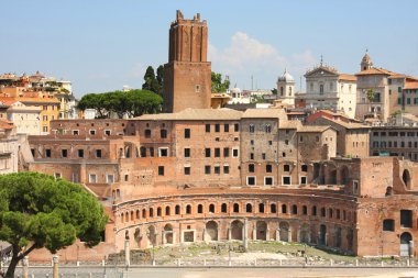 Trajan Market (Mercati Traianei) in Rome, Italy clipart