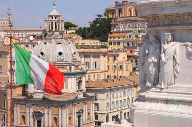 View of panorama Rome, Italy clipart