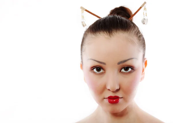 Retrato de geisha — Foto de Stock