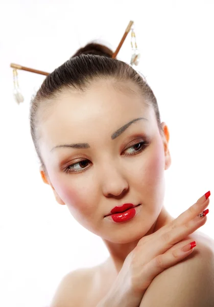 Portrait of geisha — Stock Photo, Image