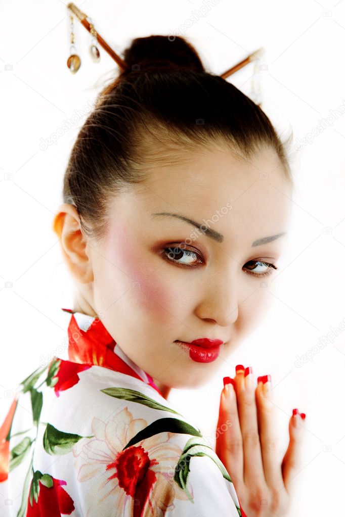 Portrait of geisha Stock Photo by ©Lord_Ghost 3029471