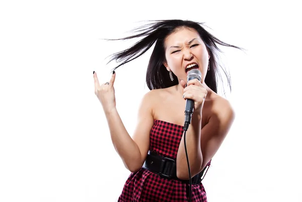 The girl which sings — Stock Photo, Image