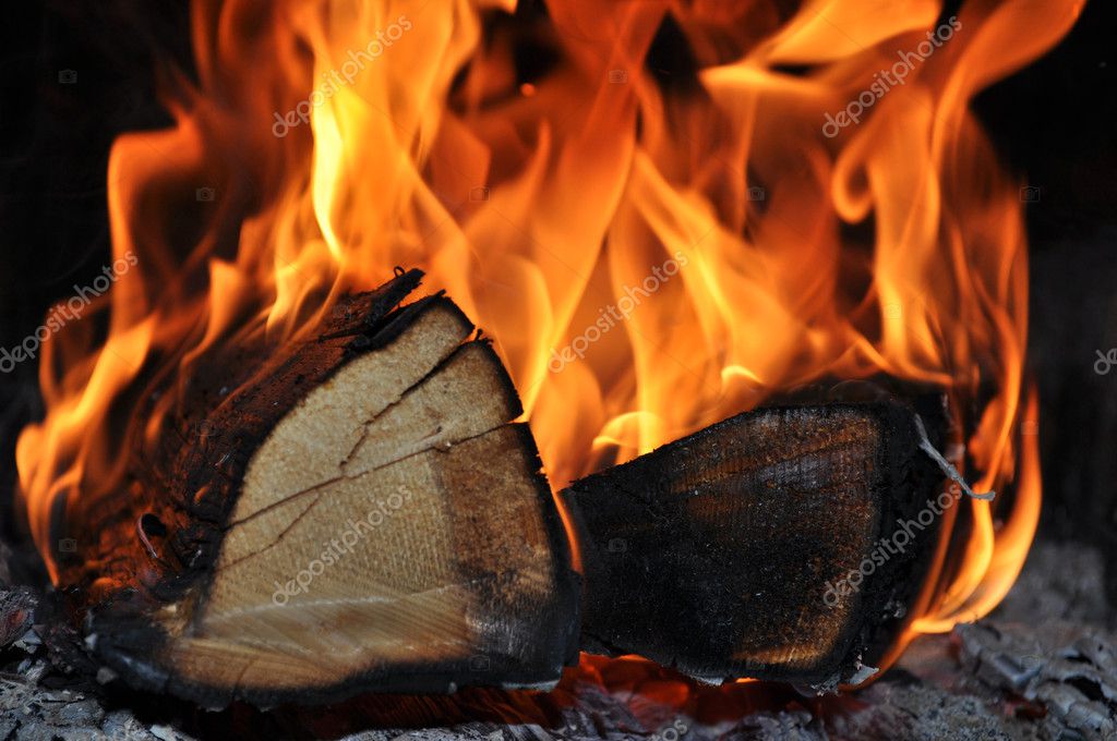 The wood burns on fire Stock Photo by ©sushkonastya 2835758