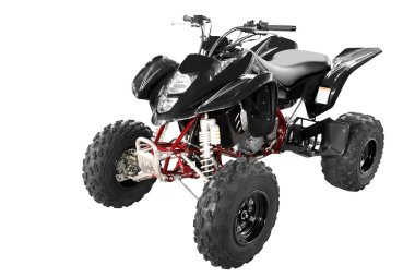 Siyah 4 x 4 quadbike izole