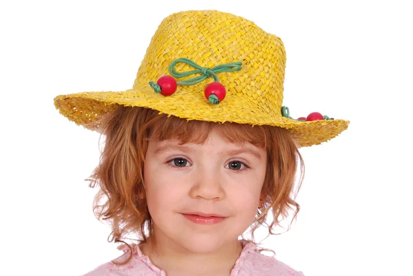 Krása holčička s kloboukem — Stock fotografie
