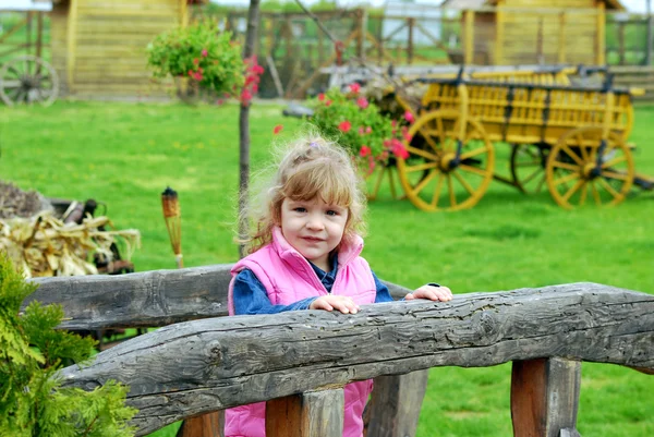 Kleines Mädchen auf dem Land — Stockfoto