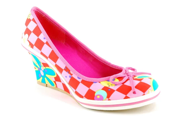 Kvinna sommar färgglada sko — Stockfoto