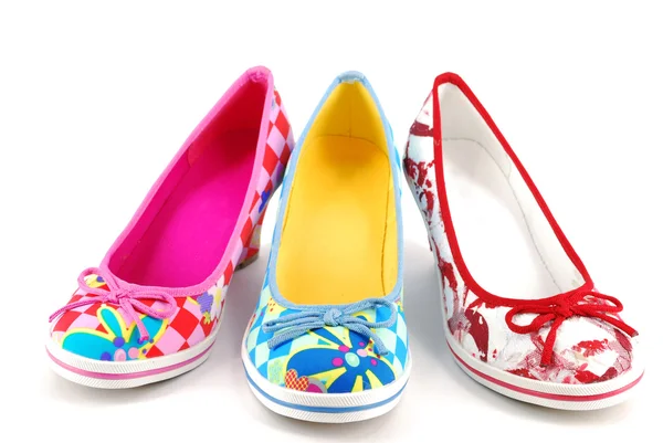 Donna scarpe colorate — Foto Stock