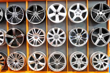 Car wheel aluminum rims clipart