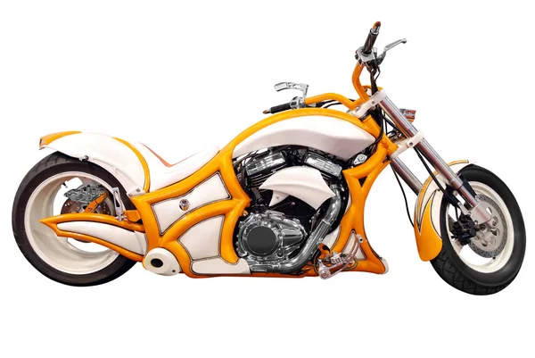 Motocicleta atraente isolado — Fotografia de Stock