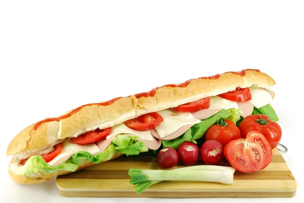 Grande sub sanduíche — Fotografia de Stock