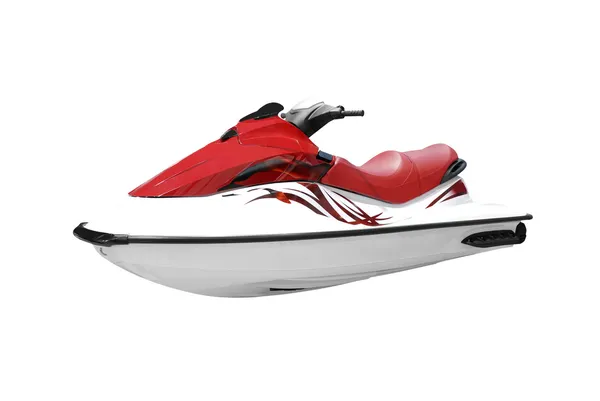 Fast red and white jet ski isolated — Stock Photo, Image