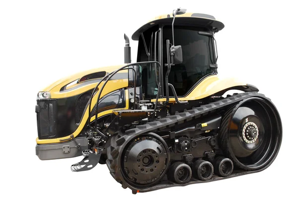 Mocny traktor caterpillar na białym tle — Zdjęcie stockowe