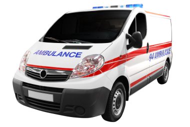 Ambulance car isolated clipart