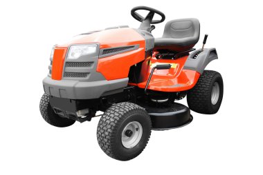 Lawn mower isolated on white clipart