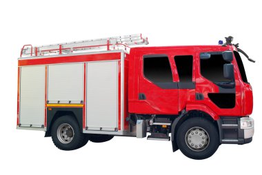 Fire truck isolated on white background clipart