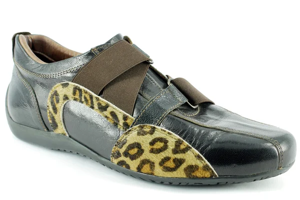 Sapato sapatilha de couro de mulher — Fotografia de Stock