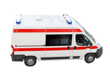 Ambulance emergency car top perspective clipart