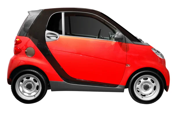 Little red city car isolated — Stock Photo, Image