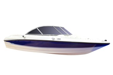 Luxury speed boat isolated clipart