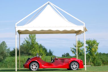 hızlı kırmızı cabriolet otomobil