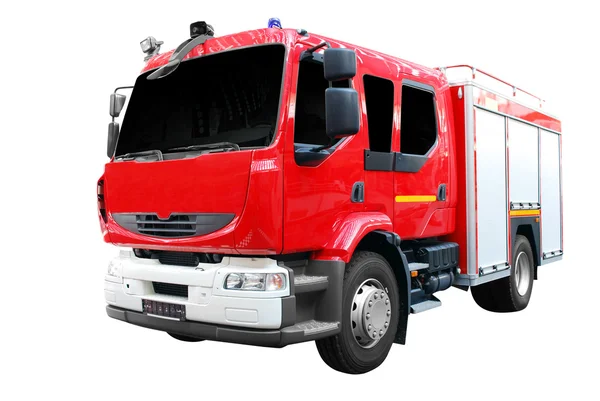 Feuerwehrauto Frontansicht isoliert — Stockfoto