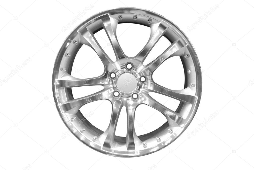 Car wheel isolated