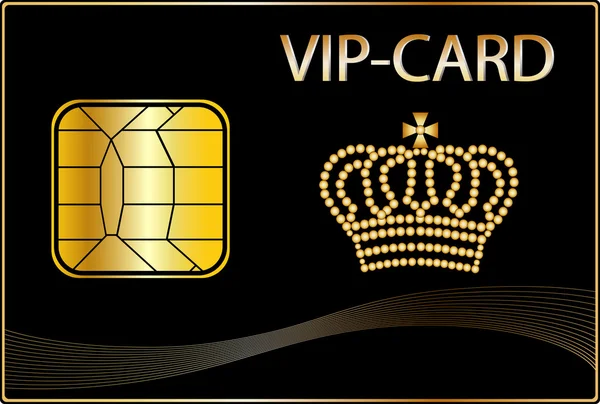 VIP-kaart met een gouden kroon — Stockfoto