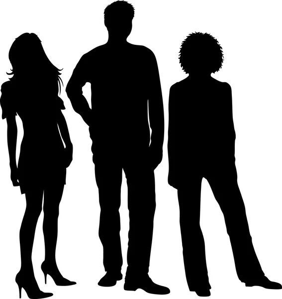 Young Silhouettes — Stock Photo, Image