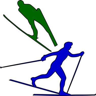 Winter game nordic combined clipart