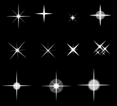 stars on black background clipart
