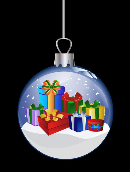 Illustration av en jul glaskula med pres — Stockfoto