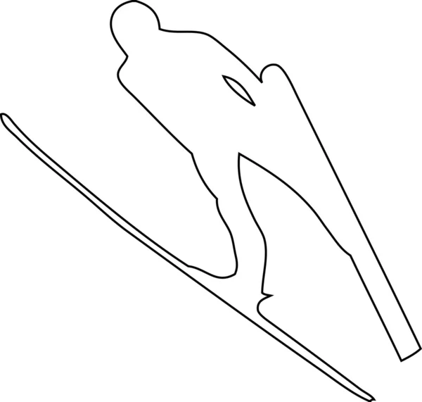 겨울 게임 스키 점프 — Stock Fotó
