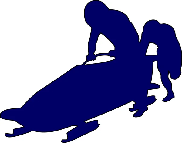 Winter game Bobsleigh — Stock Photo, Image