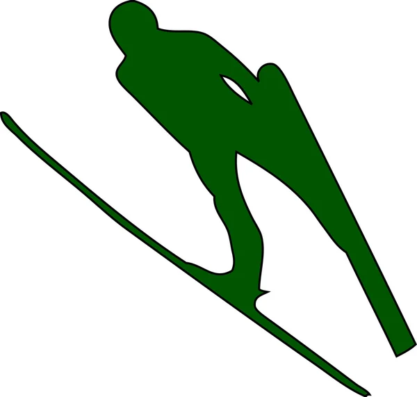 Winter game ski jumping — Stockfoto