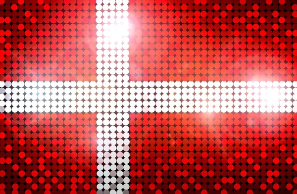 Sparkling Flag of Daenmark — Stock Photo, Image