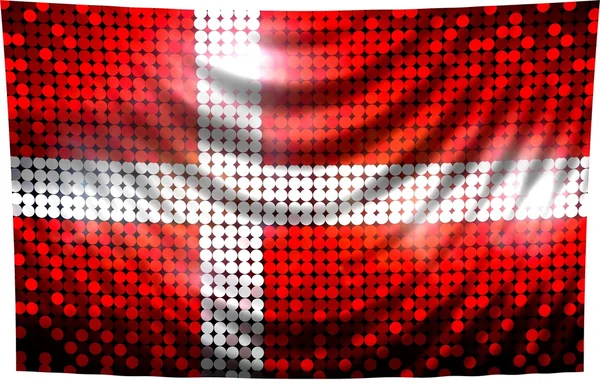 Bandera chispeante de Daenmark — Foto de Stock