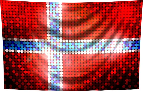노르웨이의 빛나는 깃발 — 스톡 사진