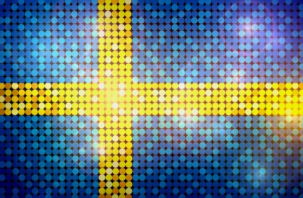 Αφρώδη σημαία της Σουηδίας — Φωτογραφία Αρχείου